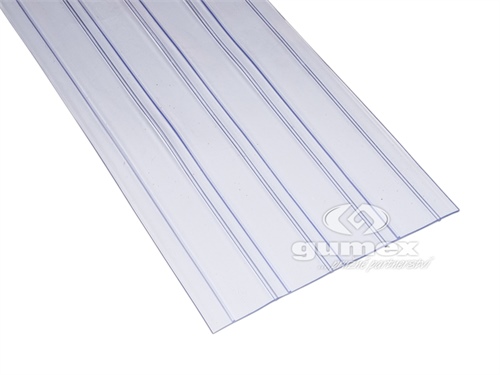 Folie CT DOUBLE RIBBED, 3mm, Breite 300mm, 75°ShA, PVC, gerippt, -20°C/+60°C, transparent, 